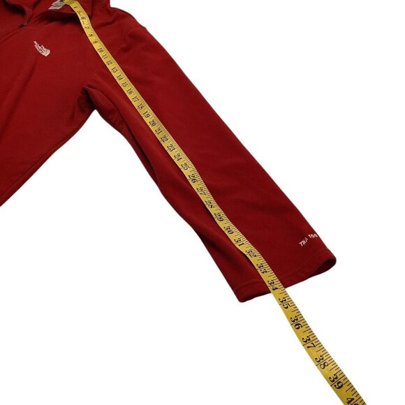 The North Face Red Long Sleeve 1/4 Zip TKA 100 Fleece Mens Jacket Size XL - Picture 6 of 8